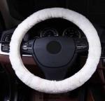 Steeringwheel faux fur Steering Wheel Cover Genuine Leather Cover NEW