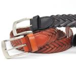 Unisex Woven Laser Cut Mens Elastic Stretch Belts Adjuatable Length