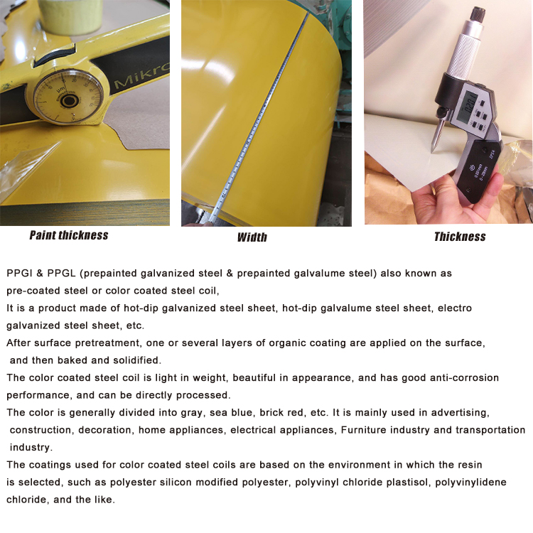 Manufacture PPGI PPGL Color Coated Steel Coil for Punching Processing Service within SGCC/CGCC Grade