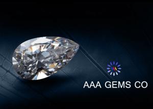 Quality Enhanced Pear Shaped Moissanite Colorless 3 Carat Polished Good wholesale