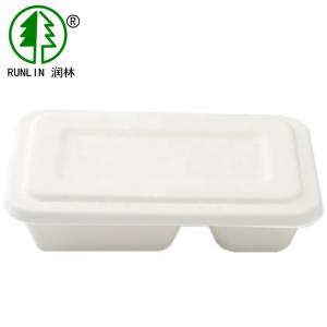 Quality White Sugarcane Bagasse Food Containers Biodegradable Boxes For Food wholesale