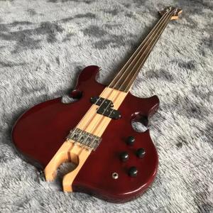 Quality Custom Grand ALEM Mark King Deluxe Custom 4 Strings Neck Through Body Cut Bottom Heart Guitar Bass wholesale