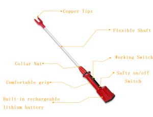 Quality Farming ABS Electric Cattle Prod Red 5200Mah Replacement Handle wholesale
