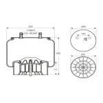 W01-358-8091 Goodyear 1R14-171 Heavy Duty Air Bags For Hendrickson