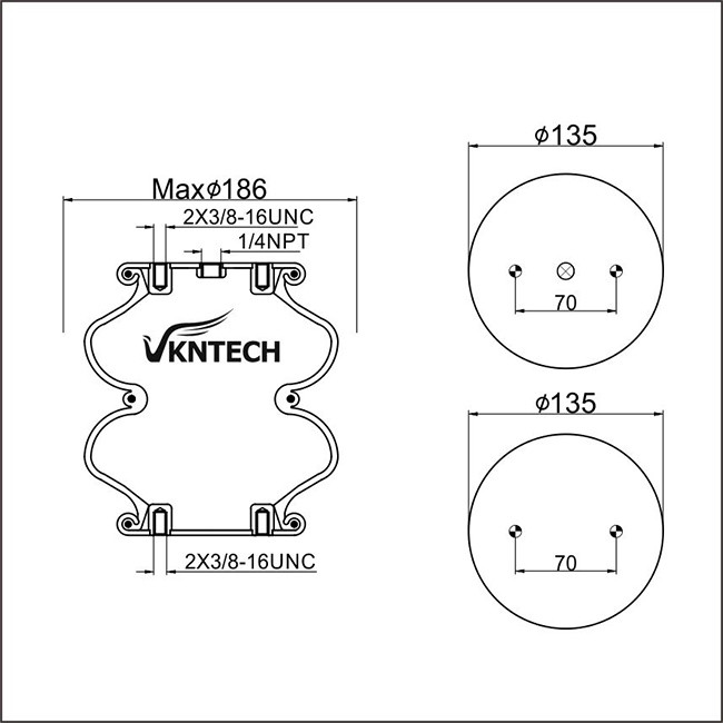 Trailer W01-358-3400 Air Suspension Repair Kit Goodyear 2B7-540