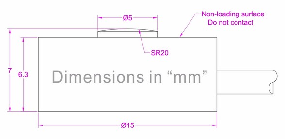 440 lb miniature button load cell 660lbf