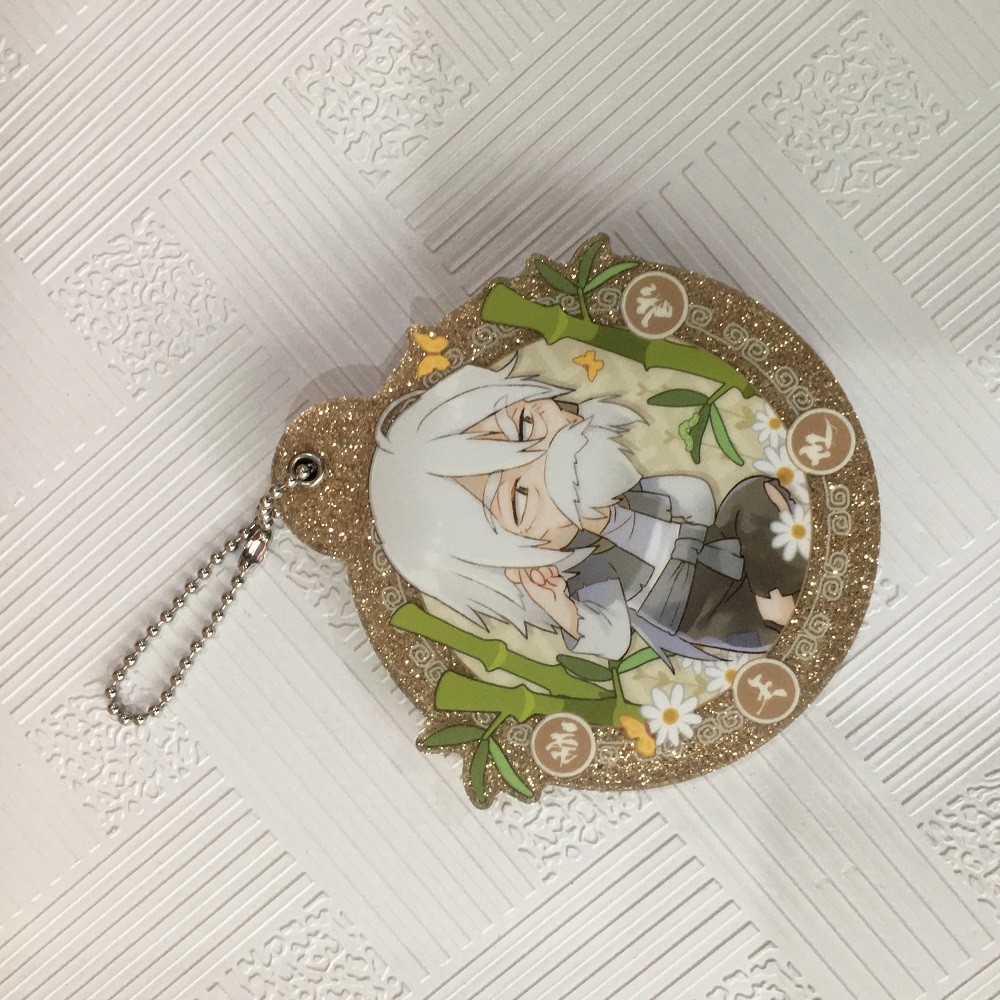Custom design printed double sided epoxy acrylic keychain small mini resin charms for phone pendant