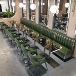 Modern Hotel Restaurant Furniture Set Booth Round Circle Restaurant Tables