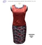 MANANNA New Three-Piece Ladies Skirt Suit red/black