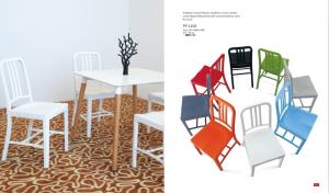 Quality Plastic Dining Leisure Navy Chair/armless plastic fast food chair wholesale