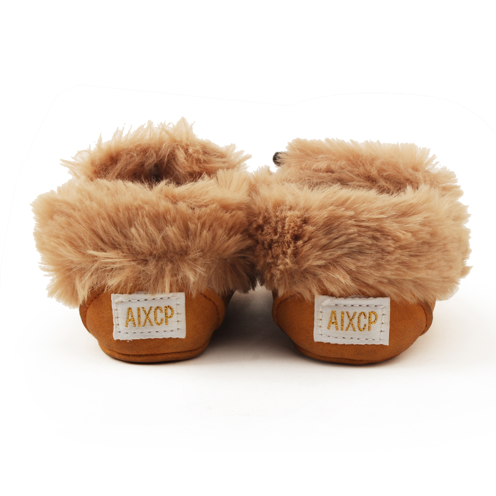 2019 winter Velvet plush Moccasins 0-2 years boy and girl Warm baby booties