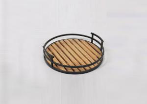 Quality Black Metal Handle 67X5.5X86cm Wood Batten Tray wholesale