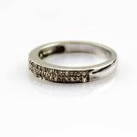 Sterling Silver Pave CZ Diamonds Engagement Wedding Band Ring(F92)