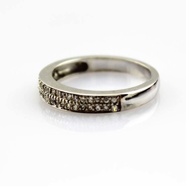 Sterling Silver Pave CZ Diamonds Engagement Wedding Band Ring(F92)