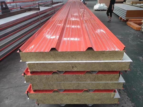 Warehouse Use Fireproof Rock Wool Sandwich Panel Insulated Rock Wool Sandwich