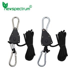 Quality Black Adjustable Grow Light Metal Rope Ratchet Pulley For Greenhouse Indoor Plant wholesale