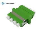 4 Port LC Quad Fiber Optic Adapter 0.1dB Ceramic Sleeve SUS304 Metal Clip With
