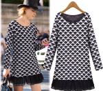2016 new clothing for fat women dresses chiffon long sleeve maxi dresses