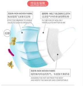 Quality CE FDA 3 Layers BFE95 Earloop Medical Mask 50 Pcs wholesale