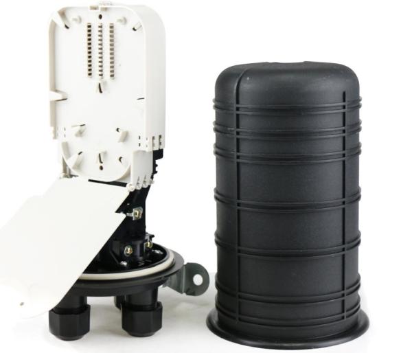 2 Ports Dome Fiber Optic Joint Box Mechanical Sealing Waterproof Outdoor Splice