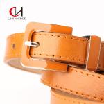 Zinc Alloy Ladies Leather Belt Creative Glossy Surface For Dresses Half Skirts