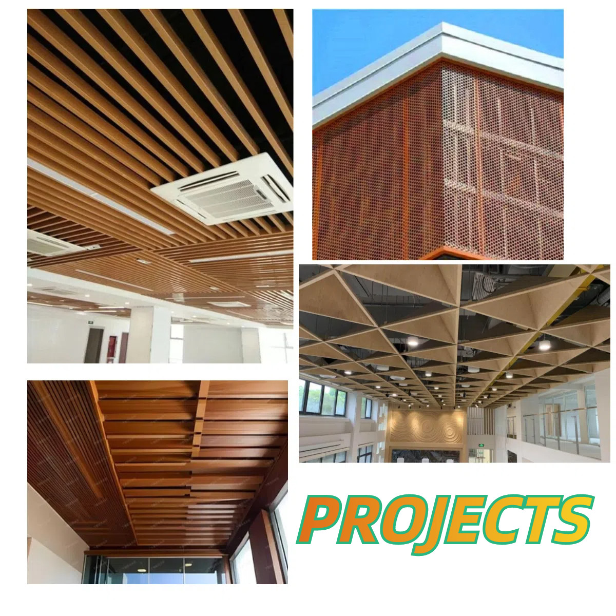 PVDF Grey Wood Wooden Aluminum Composite Panel External Fachade Alum Composite Panel