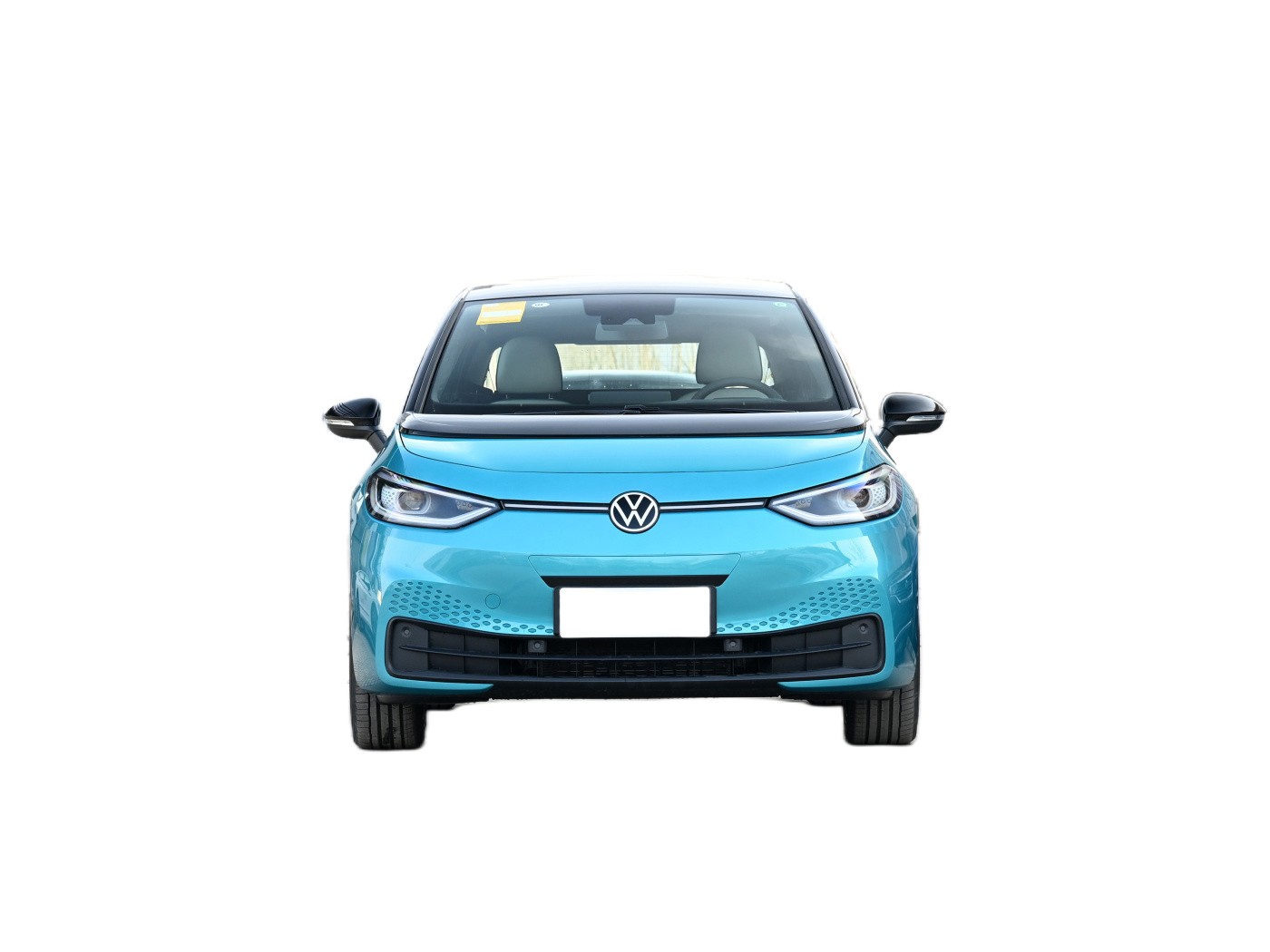Volks-wagen ID3 the cheapest in stock, has a endurance of 450KW. White, blue and grey new/used cars are sold simultaneously