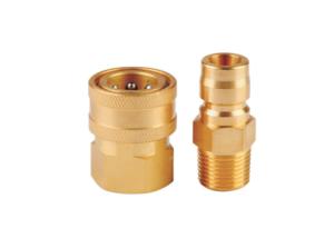 Quality Brass Japanese Style Straight Through Coupler Hydraulic Quick Couplings wholesale