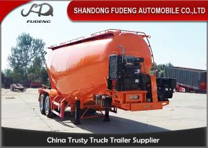 Quality Payload 25 - 35 cbm Steel Cement Tanker Truck Mechanical / Air Suspension double axles wholesale