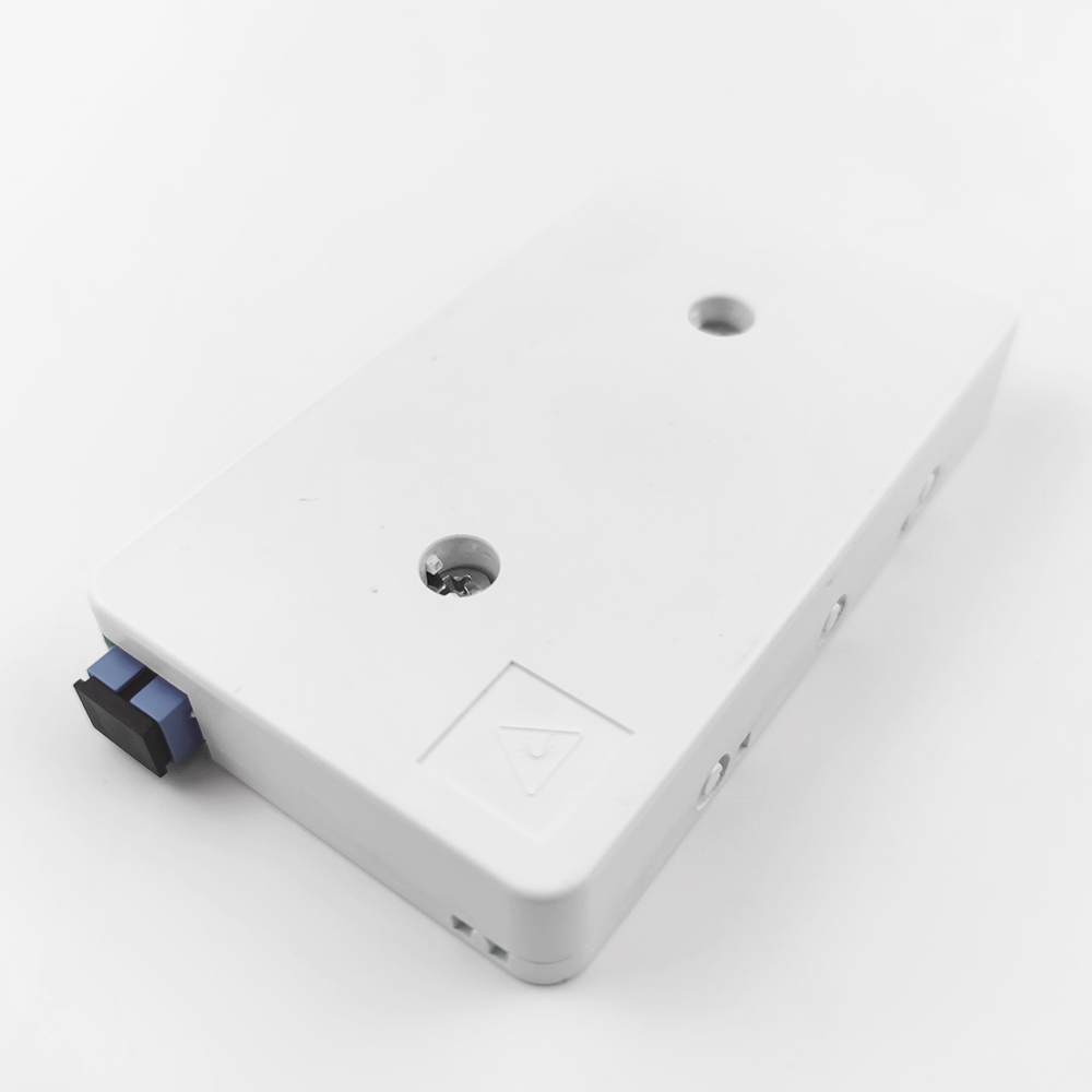 SC UPC Plastic Fiber Optic Faceplate Socket Panel for 2 Cores Indoor FTTH Network Cable