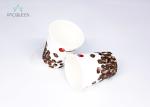 Disposable Paper Takeaway Cups Coffee Bean Design For Hot Latte