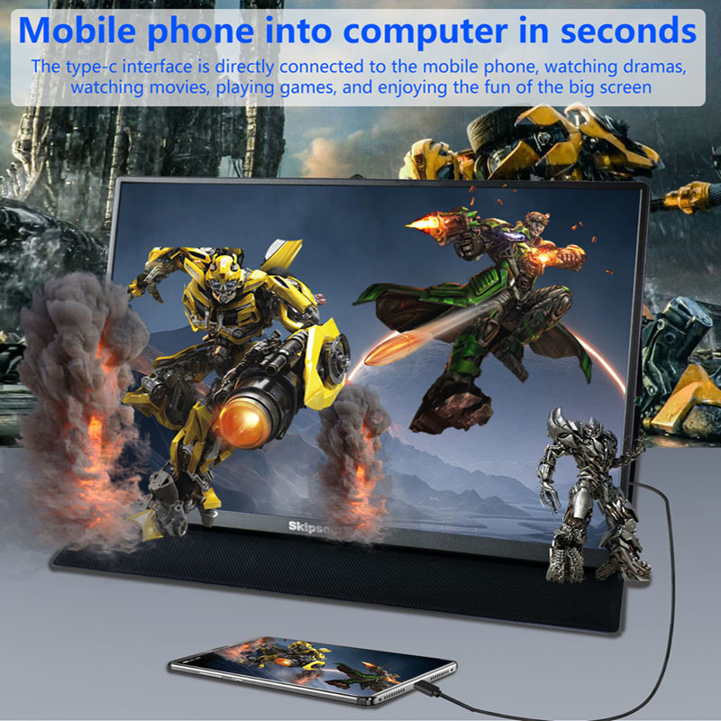 Lightweight LED Widescreen 16 Inch Touch PS4 Portable Monitor 1920x1200 With Mini HDMI USB