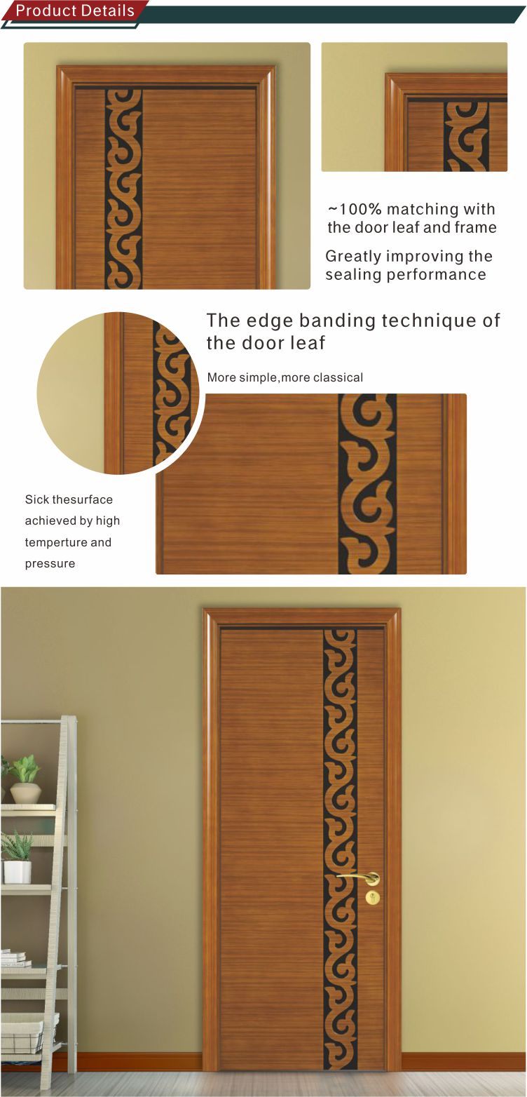 Interior plain soundproof wooden door designs