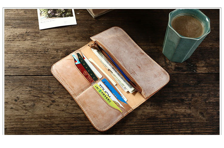 Simple and Stylish Retro Matt Wax Leather Wallet for Men in Japanese Style