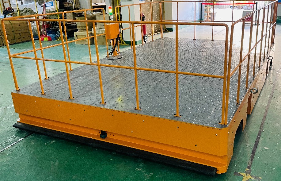 50T Heavy Load Automated Guided Vehicle 500Ah Battery Power Trackless Transfer Cart