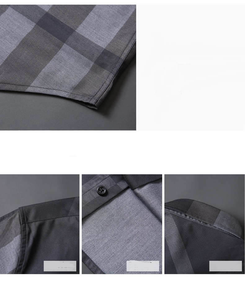 Plus Size Men's Dress Shirts in Solid Color Poplin Fabric with Covered Button Closure
