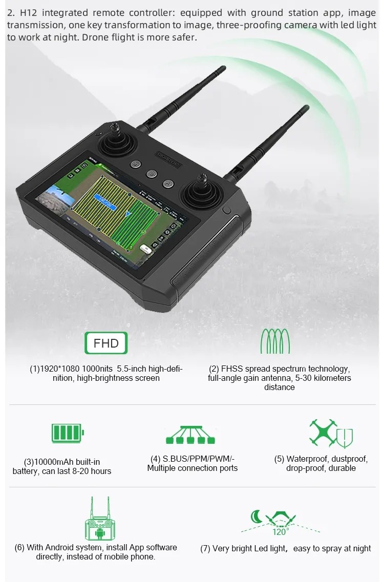 Fish Feeder Spread Agricultural Spray Drone ROHS Farm Drone Sprayer