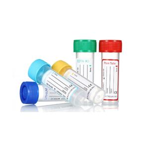 Quality Medical Plastic Blood Collection Tube Non Vacuum K3 Edta Tube With Screw Cap 2.5ml 5ml wholesale