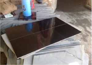 Quality China Absolute Pure Mongolia Black Polished flamed black Granite stone wall floor tiles slabs for kithcen coutertops wholesale