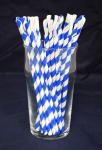 Earth Friendly Paper Spoon Straws Non Toxic Disposable Blue Paper Straws