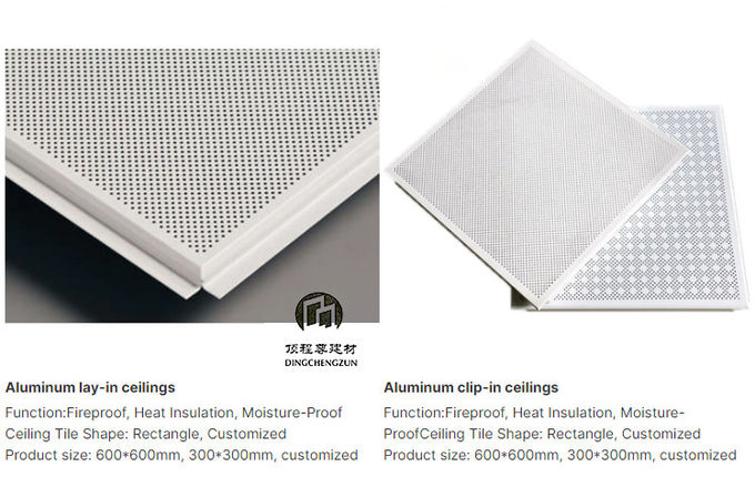 Durable Flase 60 X 60 Aluminum Ceiling Tiles Acoustic Plafond Decoration Metal Ceilings For School 4