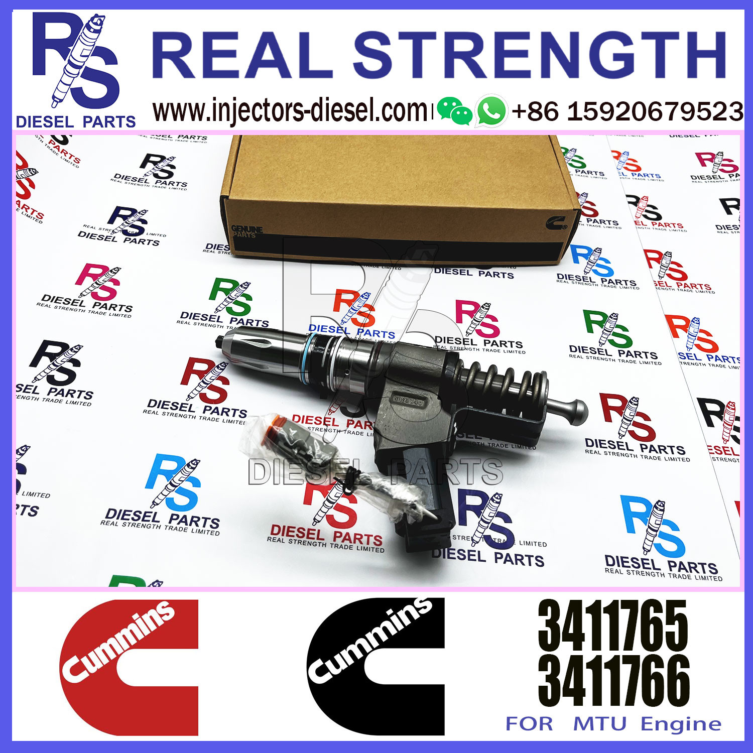 Diesel N14 Common Rail Fuel Injector 3411766 3652541 3411767 3652542