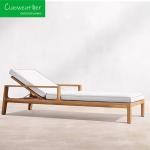 Outdoor Teak Lounge Chair for Villa Hotel Garden Sunbed Terrace Swimming Pool