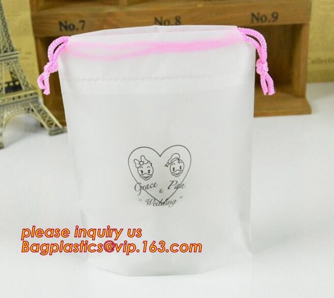 Biodegradable drawstring laundry poly bag with printing,Logo Printed Poly Drawstring Hotel/Travel Laundry Plastic bag