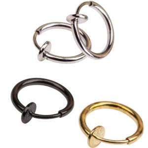 Quality Stainless Steel C-Shaped European-Style Lip Stud Earrings With Vacuum Coating Polished Finish wholesale