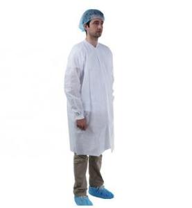 Quality Biodegradable SBPP Disposable Lab Coats Waterproof For Hospital Nursing wholesale