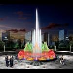 Stone Garden Products High Spray Dancing Fountain For Outdoor Public Display
