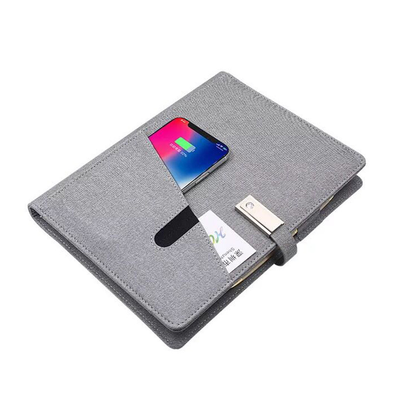 8000mah Personalized Travel Wireless Charging Power Bank with Imitation Leather Cover