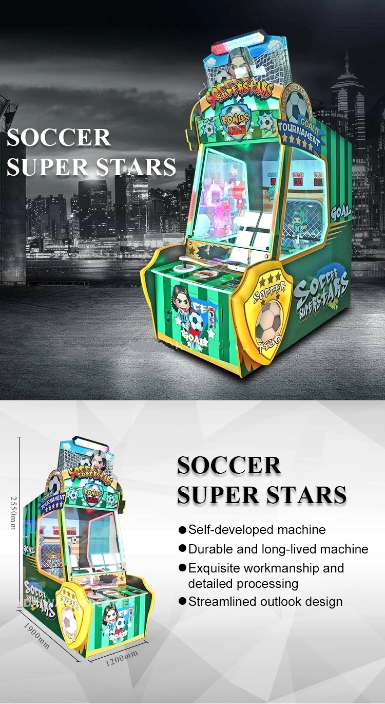 Attractive Soccer Super Stars Ticket Redemption Game Machine 1 Player 12 Months Warranty