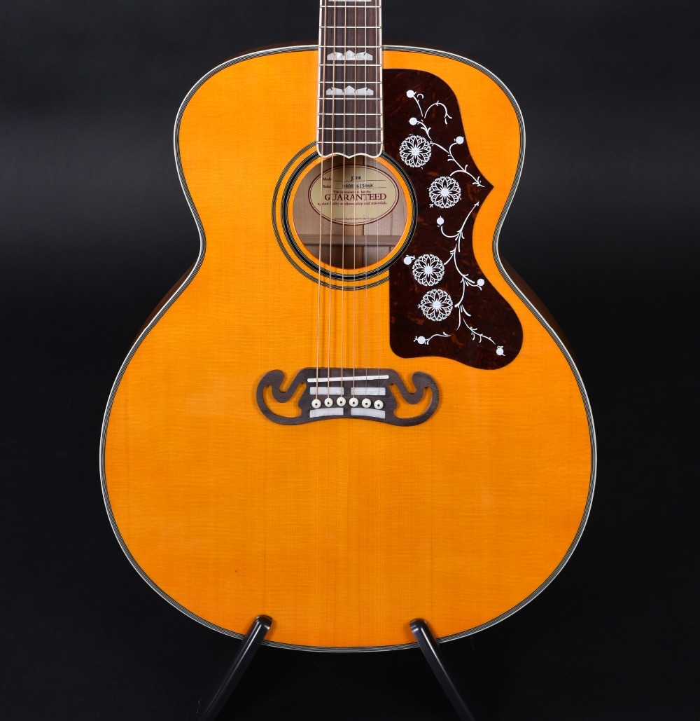 J200 customized 42 Inch Jumbo size solid wood acoustic guitar with AA Solid sitka spruce top rosewood fingerboard